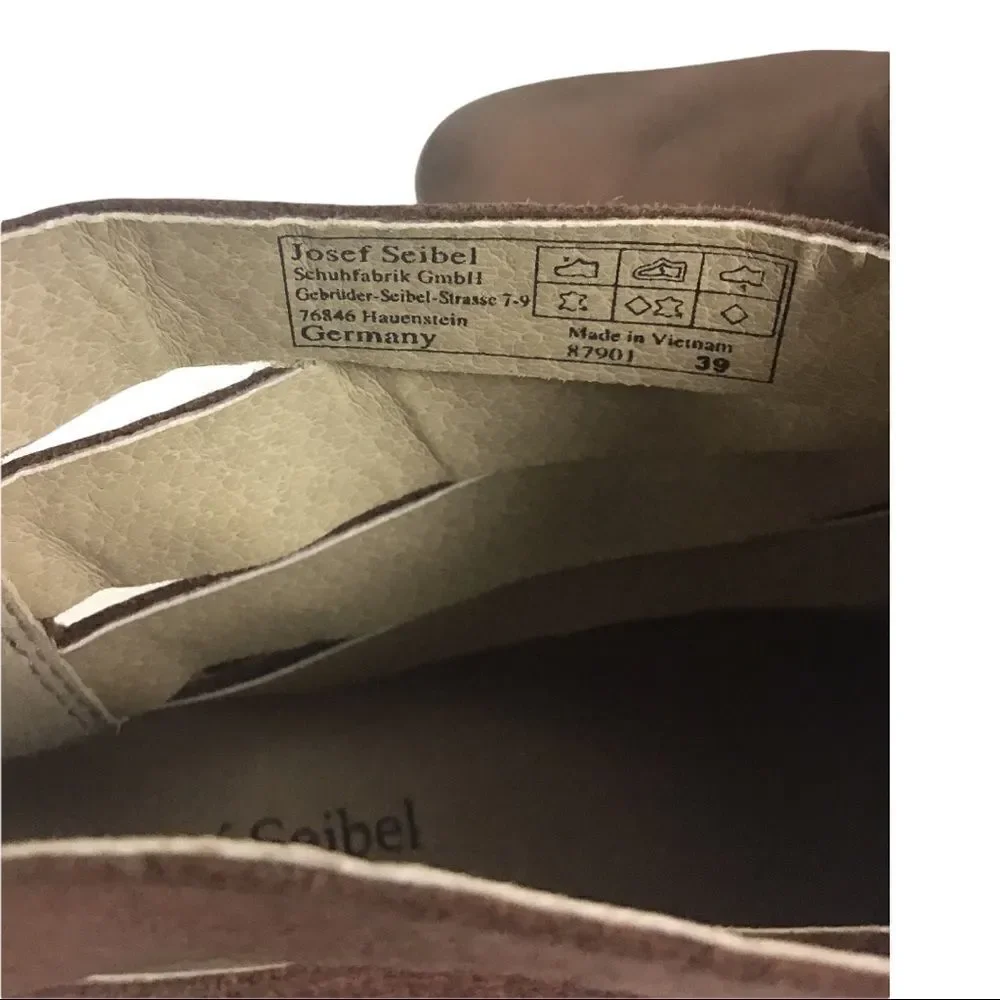 Josef Siebel Ankle Boots Brown Block Heel Bootie